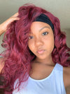 Hot Beauty Hair Redviolet Headband Wig(Get Free Headband Set)