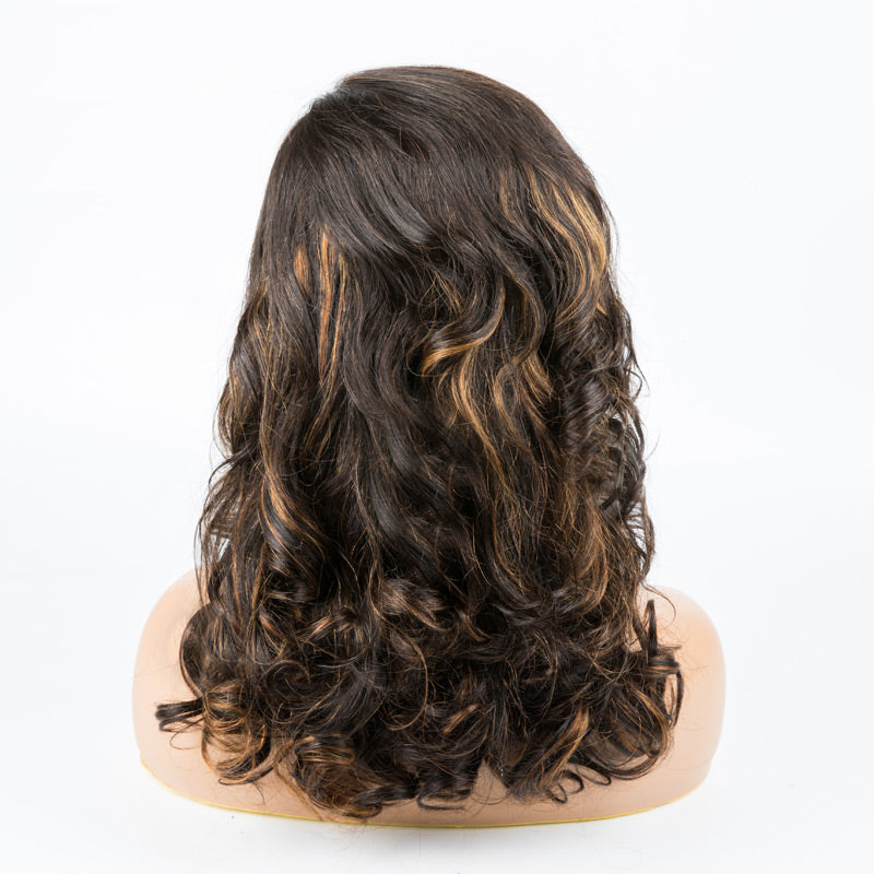 Hot Beauty Hair Mix Color Frontal Lace Wigs Jenny Curl