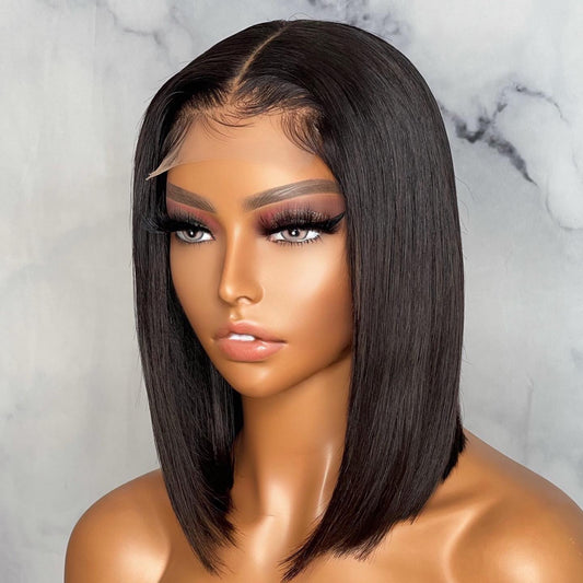 Blunt Cut BoB Raw Lace Closure Wig Super Soft