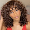 Super Double Drawn High Density Posh Curl Wig With Bangs