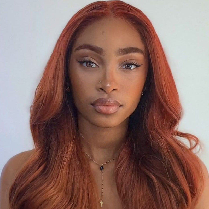 Pumpkin Spice Glueless 13x4 Frontal Lace Wig