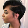 Hot Beauty Hair Short Pixie Cut Frontal Lace Wig Natural Black