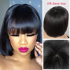 Hot Beauty Hair Silk Base Top Bob Wig With Bangs