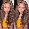 High Density Mix Highlight Deep Wave Frontal Lace Wig